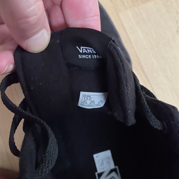 Vans ankle basketball size mens shoes all black size 13 - Picture 2 of 9